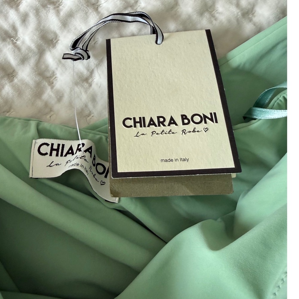 NWT Chiara Boni La Petite Robe One Shoulder Cocktail Dress Sequin Floral IT40/4 - Picture 15 of 16